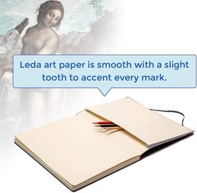 img 2 attached to 📔 Leda Art Supply Perfect Premium A5 Sketch Book: Ideal for Professional Ink, Pen, Graphite & Colored Pencil Drawing - 160 Tear Resistant Pages