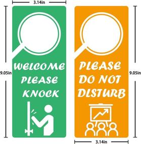 img 3 attached to 🚪 Do Not Disturb/Please Knock Door Hanger Sign - Pack of 2 | Double-Sided | Ideal for Retail Store Fixtures & Equipment