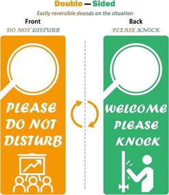 img 1 attached to 🚪 Do Not Disturb/Please Knock Door Hanger Sign - Pack of 2 | Double-Sided | Ideal for Retail Store Fixtures & Equipment