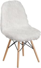 img 2 attached to 🪑 Shaggy White Kids' Chair: Stylish & Comfy Seating for Kids