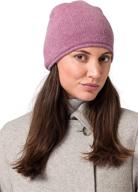 🧣 stay warm and stylish with style republic women’s rolled beanie – luxuriously soft & stretchy 100% cashmere winter hat logo