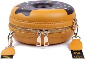 img 2 attached to LUI SUI Girls Doughnut Crossbody Purse Bags - Circular PU Shoulder Bag Handbag for Women