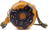 lui sui girls doughnut crossbody purse bags - circular pu shoulder bag handbag for women logo