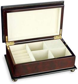 img 1 attached to 🎵 Classic Floral Musical Wooden Jewelry Box by The San Francisco Music Box Company