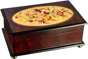 img 2 attached to 🎵 Classic Floral Musical Wooden Jewelry Box by The San Francisco Music Box Company