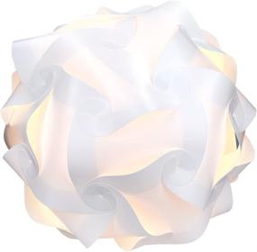img 2 attached to 🎨 kwmobile DIY Puzzle Lamp Shade: Modern IQ Jigsaw Light with 30 Pieces, 15+ Designs - XL Size, White, 15.7 in / 40 cm Diameter