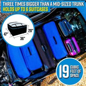 img 3 attached to 🚗 Ultimate XXL Rooftop Cargo Carrier: Waterproof 19 Cubic Feet Roof Bag for Cars, with or without Roof Rack - Ideal for Camping, Ski Trips, and Vacations
