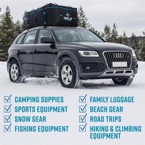 img 1 attached to 🚗 Ultimate XXL Rooftop Cargo Carrier: Waterproof 19 Cubic Feet Roof Bag for Cars, with or without Roof Rack - Ideal for Camping, Ski Trips, and Vacations