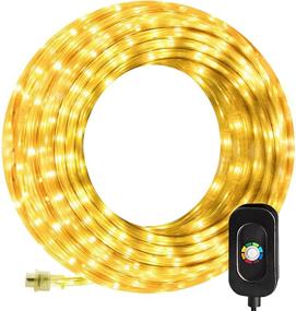 img 4 attached to 🌟 SURNIE 50ft Low Voltage LED Rope Lights Outdoor Waterproof Warm White Strip Lights, 3000K Cuttable Clear Flat Flexible Light Rope for Bedroom, Patio, Camping, Deck, Landscape