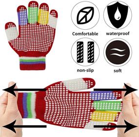 img 2 attached to 🧤 Kid's Multicolor Anti-skid Magic Glove - Stretch Gripper Gloves for Children