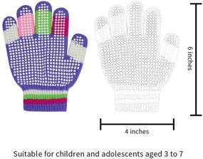 img 1 attached to 🧤 Kid's Multicolor Anti-skid Magic Glove - Stretch Gripper Gloves for Children