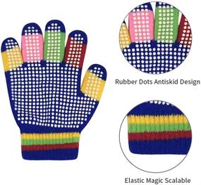 img 3 attached to 🧤 Kid's Multicolor Anti-skid Magic Glove - Stretch Gripper Gloves for Children