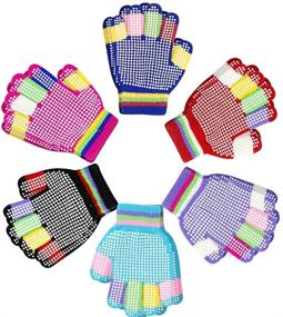 img 4 attached to 🧤 Kid's Multicolor Anti-skid Magic Glove - Stretch Gripper Gloves for Children