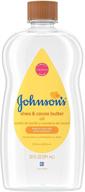 🍼 johnson's baby oil: shea & cocoa butter enriched, hypoallergenic moisture protection – 20 fl. oz. logo