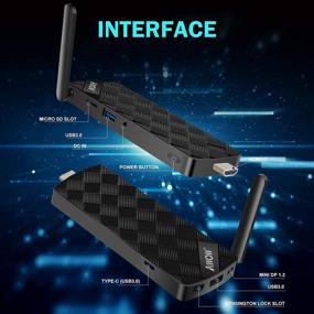 img 1 attached to 🖥️ AWOW Mini PC Stick Windows 10 64-bit: Бесшумный компьютер на базе процессора Intel Celeron J4105, 4 ГБ LPDDR4, 64 ГБ eMMC, 4K HD, 1000M LAN, Dualband-WLAN, USB 3.0, HDMI2.0, Bluetooth 4.2