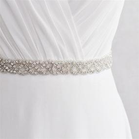 img 3 attached to 💍 AWAYTR Rhinestone Bridal Wedding Belt - Women's Accessories Belt