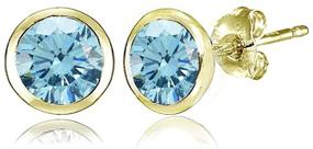 img 3 attached to 💎 Sterling Bezel Set Earrings with Swarovski Crystals: Exquisite Girls' Jewelry