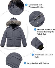 img 1 attached to 🧥 Сохраните тепло и стиль вместе с пуховиком ZSHOW Winter - мальчикам ветрозащитная одежда для курток и пальто