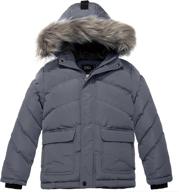 🧥 stay warm and stylish with zshow winter jacket puffer - boys' windproof clothing for jackets & coats logo