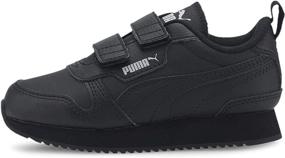 img 4 attached to 👟 PUMA Kids Sneaker in White, Grey, and Violet - Boys' Shoes