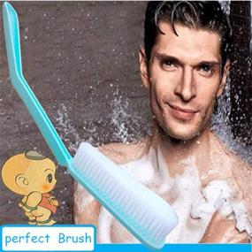 img 1 attached to Vansun Long Handle Soft Bath Brushes-Back Scrubber: 🧼 Non-slip Body Brush & Exfoliator for Men and Women (Blue)