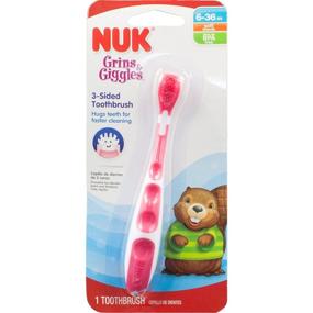 img 1 attached to 🦷 NUK Grins and Giggles 3-Sided Infant Toothbrush - Assorted Colors