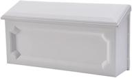 📬 gibraltar mailboxes windsor white plastic wall-mount mailbox, small capacity, rust-proof, wmh00w04 логотип