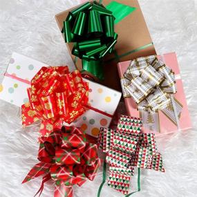 img 2 attached to 🎁 Christmas Pull Bows Set - 24 Pcs Gift Wrap Accessories for Boxes, Bags, Baskets, Wine Bottles - Ideal for Party Decorations & Present Wrapping
