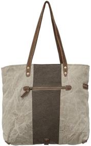 img 3 attached to 👜 Myra Bags Adventure Begins S-0897: Upcycled Canvas & Denim Tote Bag for Your Stylish and Sustainable Journey!