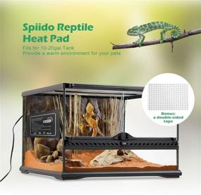 img 1 attached to 🦎 Spiido MET Certified Adjustable Reptile Heat Pad - Under Tank Heater for 10-20gal/30-40gal Tanks, Terrarium Heat Mat for Turtles, Snakes, Lizards, Frogs, Spiders, and Plant Boxes