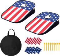 collapsible cornhole outdoor 2 feet portable logo