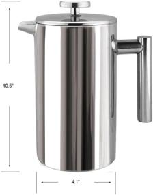 img 1 attached to 🏺 Cuisinox 800 мл двойное пресс-стекло для французского пресса для улучшения SEO