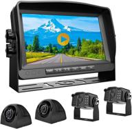 🚐 xroose digital backup camera kit + 9" recorder monitor for rv trailer - fhd rear front side view reverse cam + screen for backing vehicle, reversing camper truck motorhome 5th wheel, yx4 logo