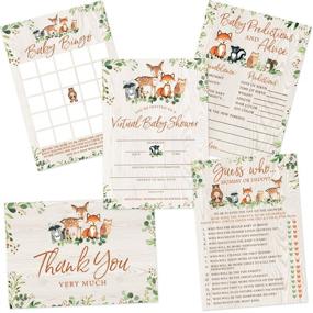 img 4 attached to Virtual Woodland Double Sided Invitations Activities