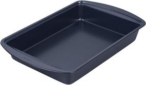 img 2 attached to 🔷 Wilton Non-Stick Diamond-Infused Navy Blue Oblong Pan with Lid, 9 x 13-inch