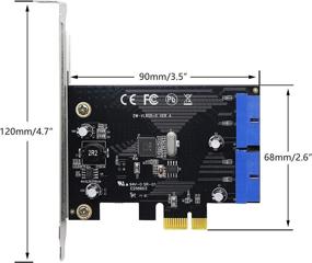 img 1 attached to 💻 Enhance Your PC's Connectivity with SinLoon PCI Express to Dual 19 Pin USB 3.0 Card Adapter