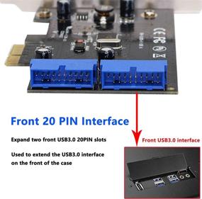 img 3 attached to 💻 Enhance Your PC's Connectivity with SinLoon PCI Express to Dual 19 Pin USB 3.0 Card Adapter