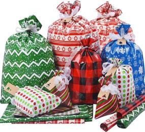 img 4 attached to 🎁 Reusable Christmas Assorted Wrapping Presents: Elevate Your Gift-Giving