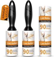 cusbus lint rollers for pet hair extra sticky—360 sheets/4 🐾 refills, upgraded handles: portable pet hair remover for dogs, cats, clothes, furniture logo