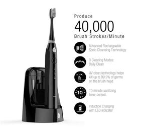 img 3 attached to Pursonic S750 Sonic SmartSeries Electronic Power Rechargeable Battery Toothbrush in Black: Advanced Dental Care at Your Fingertips!