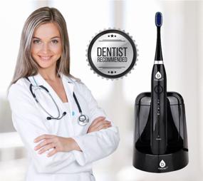 img 2 attached to Pursonic S750 Sonic SmartSeries Electronic Power Rechargeable Battery Toothbrush in Black: Advanced Dental Care at Your Fingertips!