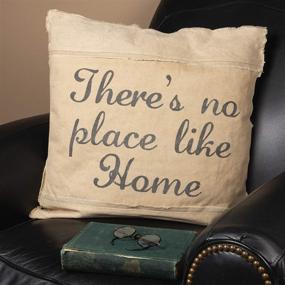 img 1 attached to 🏡 Distressed Canvas Throw Pillow by Primitives by Kathy - 20 x 20-Inches, No Place Like Home