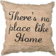 🏡 distressed canvas throw pillow by primitives by kathy - 20 x 20-inches, no place like home logo