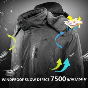 img 2 attached to 🏔️ Ultimate Protection: Men's Mountain Waterproof Ski Snow Jacket - Windproof Raincoat, Winter Warmth with Hooded Coat