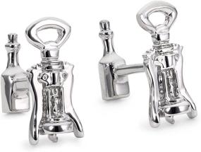 img 3 attached to ROTENIER Novelty Sterling Corkscrew Cufflinks
