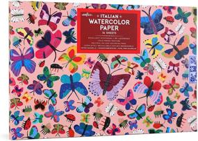 img 1 attached to 🦋 eeBoo Butterflies Watercolor Pad - 16 Sheets for Stunning Art Creations and Painting Projects