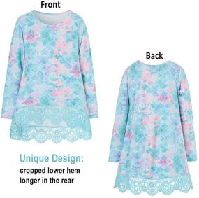 img 2 attached to 👚 Stylish Lace Shirts for Girls: UNICOMIDEA Casual Printed Tops for 4-13 Years