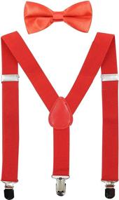 img 4 attached to 👔 Adjustable Girls and Boys Hanerdun Suspender Bowtie Accessories