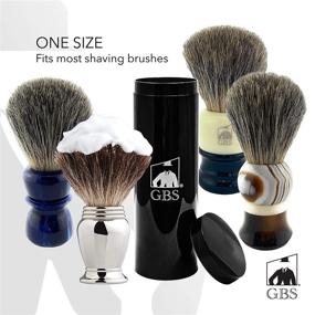 img 2 attached to 🪥 Black G.B.S Shaving Brush Canister & Travel Case Tube - Fits Most Shaving Brushes, Convenient & Essential Holder for All Brush Types