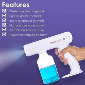 img 1 attached to Nano Spray Gun Atomizer II: Handheld Wireless USB Charging 27 oz for Home, Office, School, Car - Effective Fogger and Sprayer